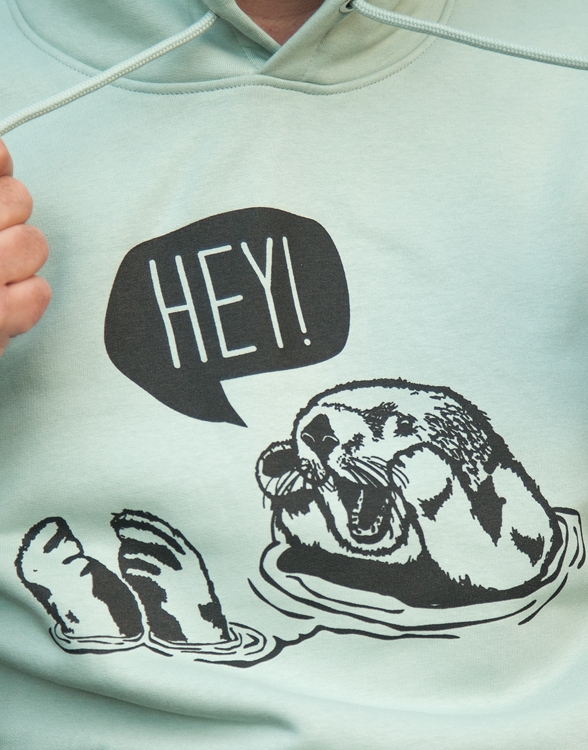 päfjes - Hey Oskar Otter - Unisex Fair Wear Hoodie - Aloe